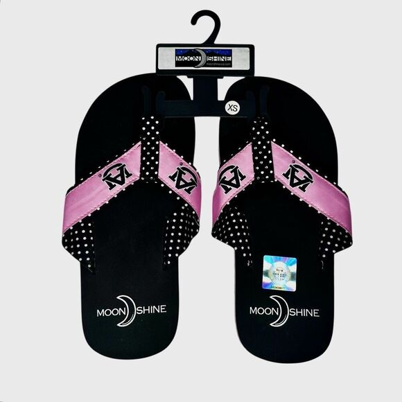NWT Auburn Tigers Flip Flops Women’s 5-6 XS NCAA Collegiate Sandals Black - Picture 1 of 5